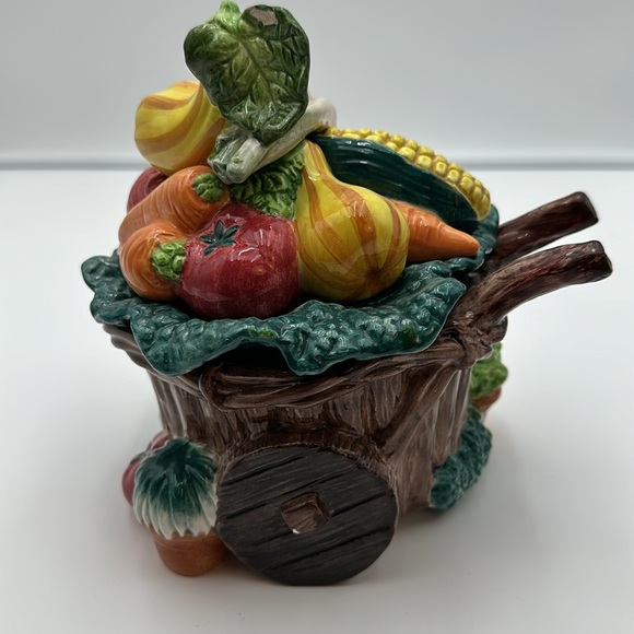 Candy Dish Mixed Vegetables on Wheelbarrow, Fitz and Floyd, 1998 - Picture 12 of 16